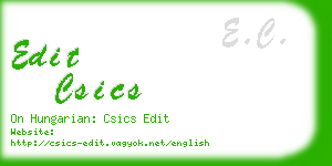 edit csics business card